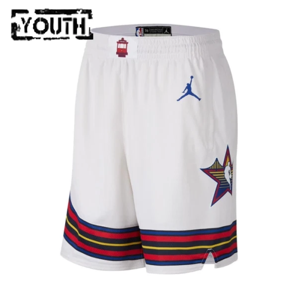 All-Star 2025 NBA Shortsit Lasten Swingman Valkoinen