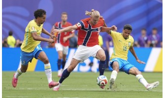 Brasilian päävalmentaja Carlo Ancelotti aliarvioi Erling Haalandin dribbling-kyvyn